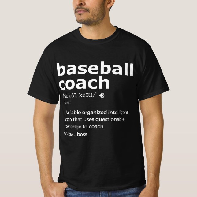 Geschenkgutscheine für Baseballtrainer T-Shirt (Vorderseite)