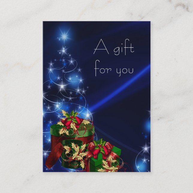 Geschenkgutscheine für Firmenfeiertage Rabattkarte (Vorderseite)