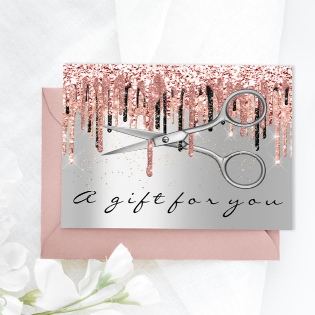 Geschenkgutscheine für Friseur-Stylist Visitenkarte (Gift Certificate Hairdresser Stylist Scissors)
