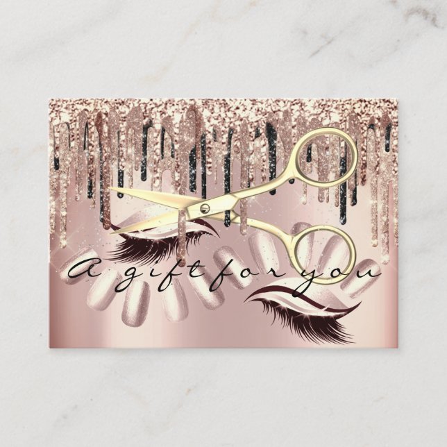 Geschenkgutscheine für Haarstylle, Nägel, Rose Sch Visitenkarte (Vorderseite)