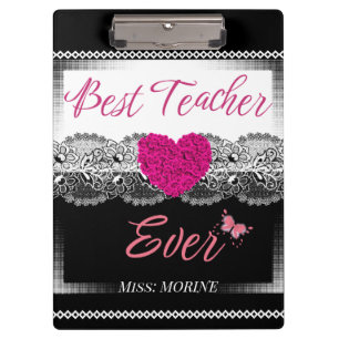 Geschenkgutscheine für Privatlehrer Beste Lehrerin Klemmbrett