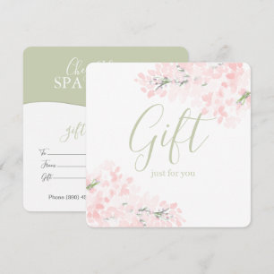 Geschenkgutscheine für Rosa Blumenblüten