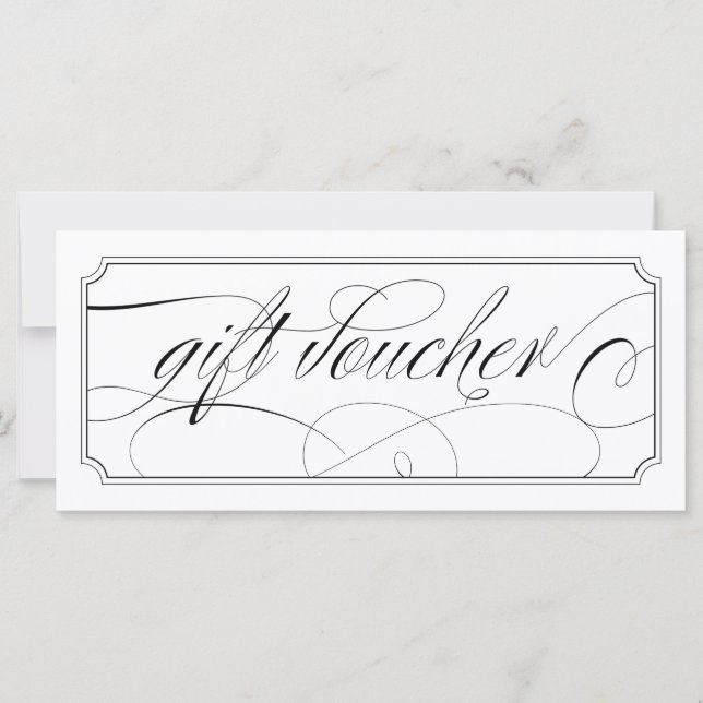 Geschenkgutscheine für Schwarz und Weiß (Vorderseite)