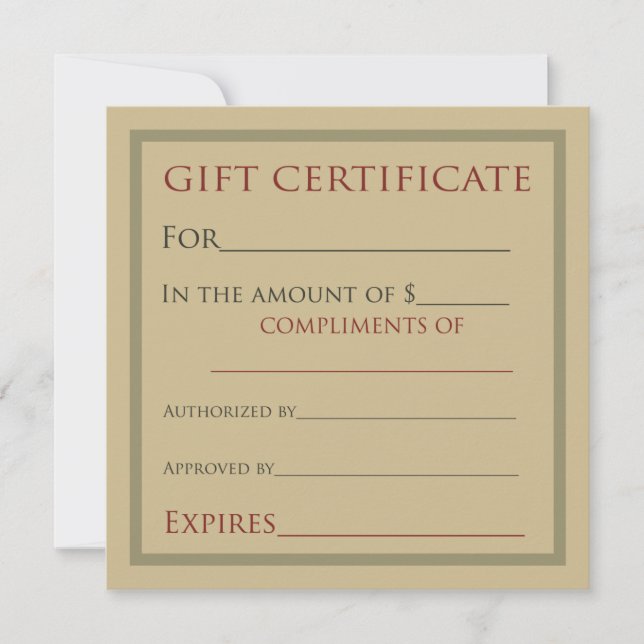 Geschenkgutscheine für Unternehmen (Vorderseite)