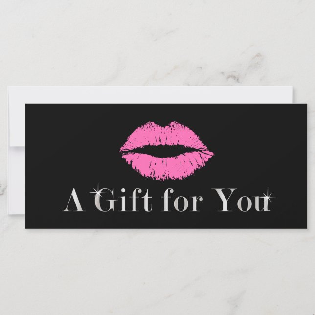 Geschenkgutscheine | Rosa Lippen Makeup Beauty Sal (Vorderseite)