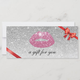 Geschenkgutscheine   Rosa Lippen Moderner Silbersa