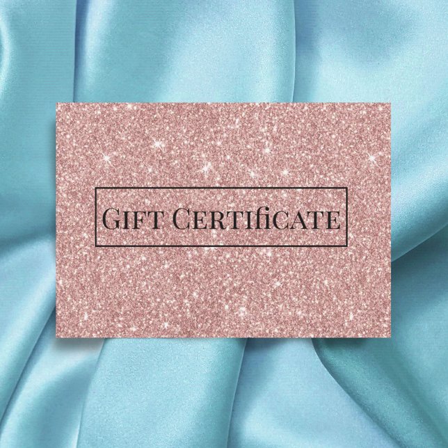 Geschenkgutscheine Rose Gold Glitzer Salon Wellnes (Von Creator hochgeladen)