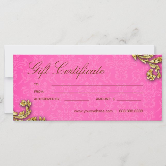 Geschenkgutscheine Salon Wellness-Center Gold Leaf (Vorderseite)
