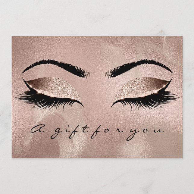 Geschenkgutscheine Skin Gold Lash Schönheit Makeup (Vorderseite)