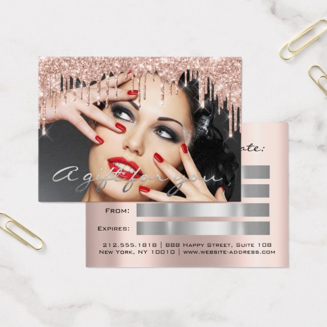 Geschenkgutscheine Tropfen Holidays Gray Makeup Fo (Büro)