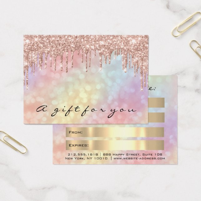 Geschenkgutscheine Tropfen Holograpic Makeup Might (Büro)