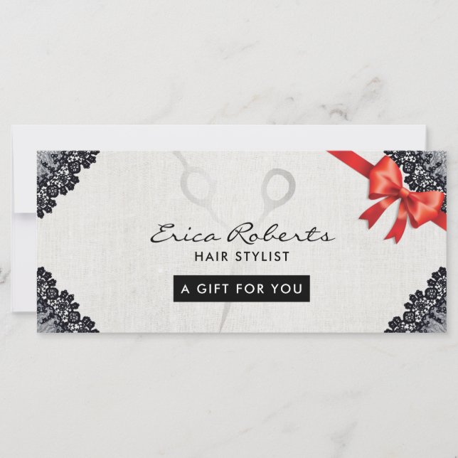 Geschenkgutscheine | Vintag Black Laced Hair Salon (Vorderseite)