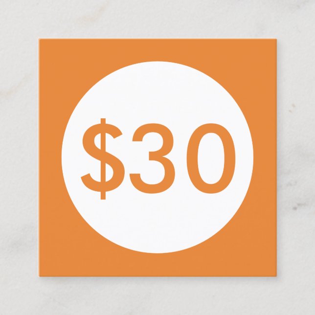 Geschenkgutscheinorangenstelle Rabattkarte (Vorderseite)