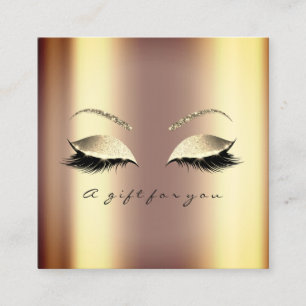 Geschenkgutscheinsepia-Gold peitscht Maskenbildner Rabattkarte