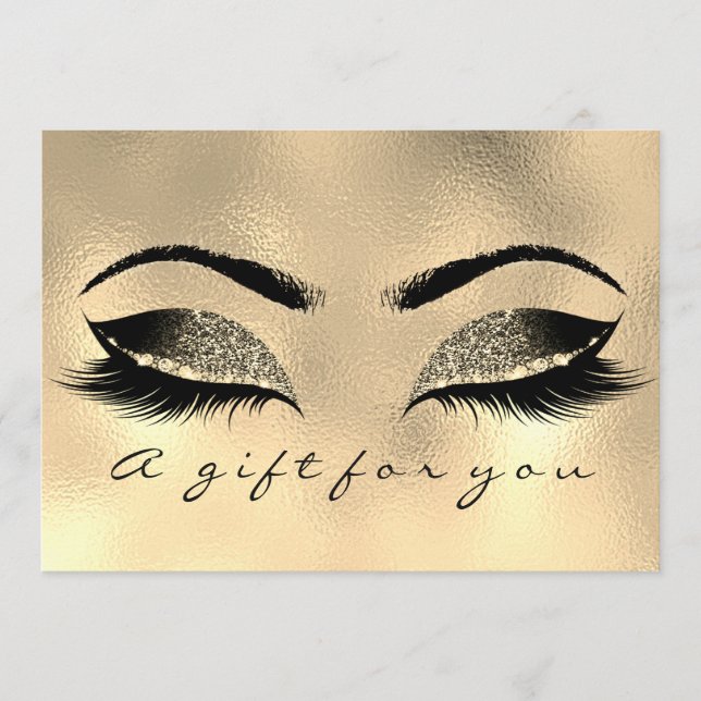 Geschenkgutschrift Browns Gold Lashes Makeup (Vorderseite)