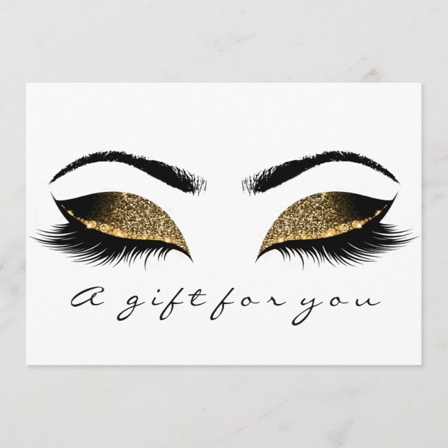 Geschenkgutschrift Browns Gold Lashes White Makeup (Vorderseite)