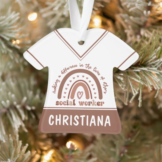 Geschenkgutschrift für Abschluss für Sozialarbeite Ornament (Baum)