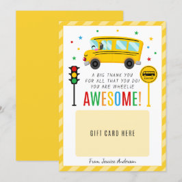 Geschenkgutschrift für Busfahrer Danke an den Kart Einladung