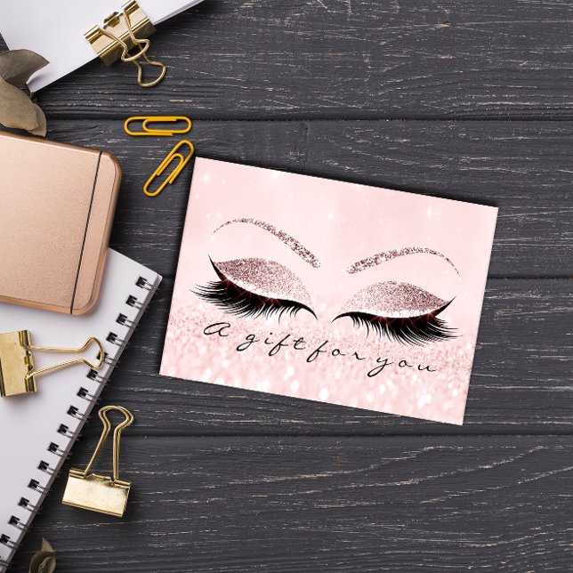 Geschenkgutschrift Pastell Pink Lashes Schönheitsm (Gift Certificate Pastel Pink Lashes Beauty Makeup)