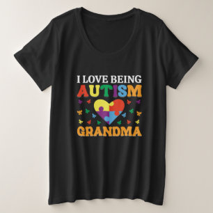 Geschenkidee für Autismus-Oma, stolze Autismus-Oma Große Größe T-Shirt