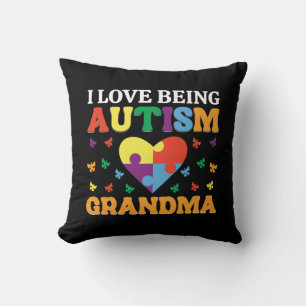 Geschenkidee für Autismus-Oma, stolze Autismus-Oma Kissen