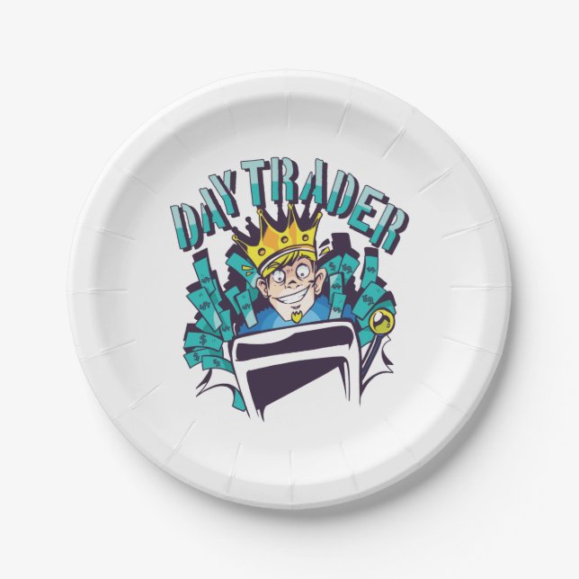 Geschenkidee für Daytrader Pappteller (Vorderseite)