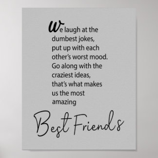 Geschenkideen für die besten Freunde Poster