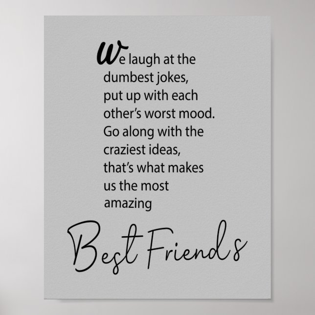 Geschenkideen für die besten Freunde Poster (Vorne)