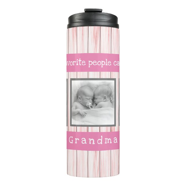 Geschenkideen Großeltern - Personalisiertes Foto Thermosbecher (Vorderseite)
