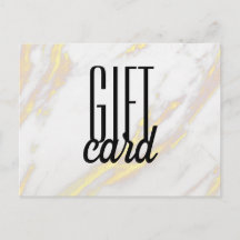 Geschenkkarte aus weißem Marmor, goldfarbener, sch