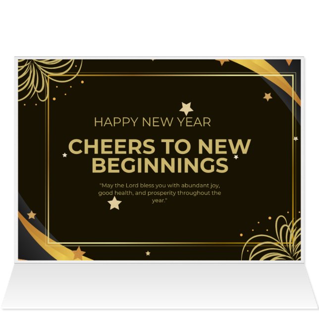 Geschenkkarte für das neue Jahr: Ein Neubeginn (Innenansicht Horizontal (Oben))