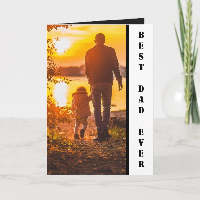 Geschenkkarte für den besten Vater je benutzerdefi Karte (Vorderseite)