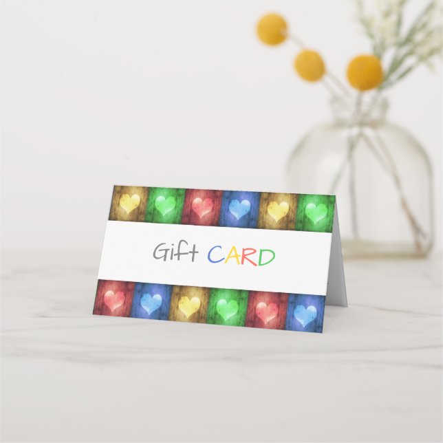 Geschenkkarte für den rustikalen Valentinstag Platzkarte (Vorderseite)