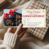 Geschenkkarte für die Enthüllung einer Lodge-Reise