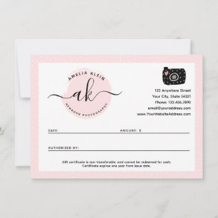 Geschenkkarte für niedliche Minimalistische Fotogr Einladung