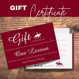 Geschenkkarte für Pferdereiten Mitteilungskarte