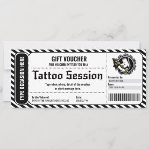 Geschenkkarte "Personal Tattoo" Einladung