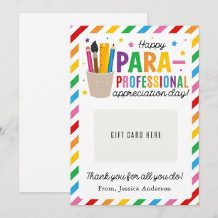 Geschenkkartenhalter für den Paraprofessional Appr Einladung