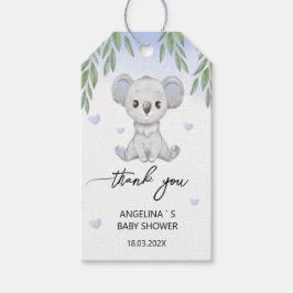Geschenkmarke "Danke" für die Babydusche. Geschenkanhänger