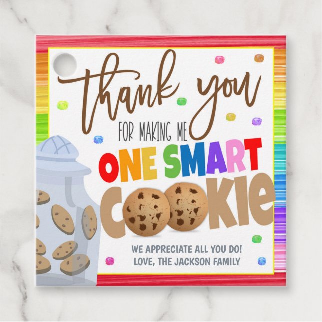 Geschenkmarke für Lehrer Geschenkanhänger (Vorderseite)