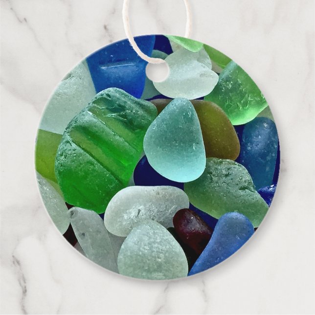 Geschenkmarke für Seaglass - Set von 12 Jahren Geschenkanhänger (Vorderseite)