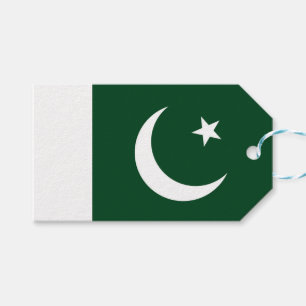 Geschenkmarke mit der Flagge Pakistans Geschenkanhänger