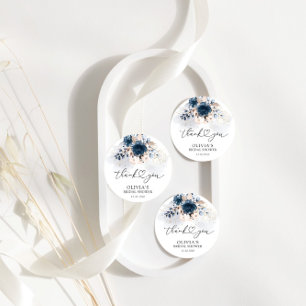 Geschenkmarke Navy Blue und Dusty Rose Brautparty Geschenkanhänger