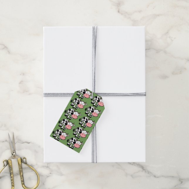 Geschenkmarken für Kühe Geschenkanhänger (Mit Garn)
