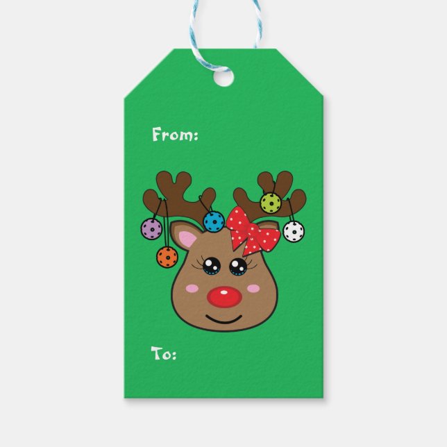 Geschenkmarken für Rentiere Geschenkanhänger (Vorderseite)