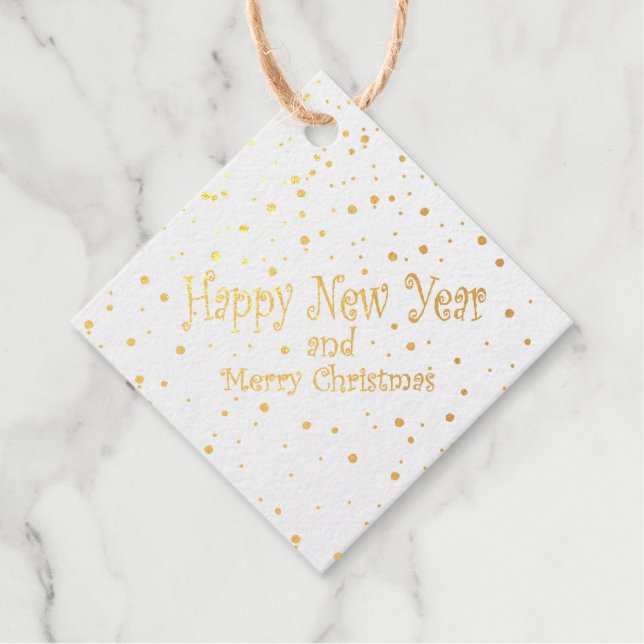 Geschenkmarken mit Glitzer Geschenkanhänger (Vorderseite)