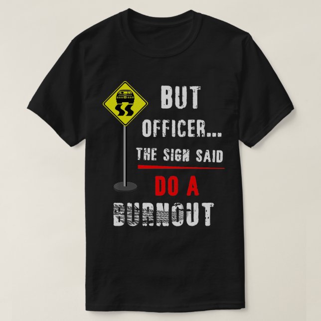 Geschenkmechanik für Spaß-Burnout T-Shirt (Design vorne)