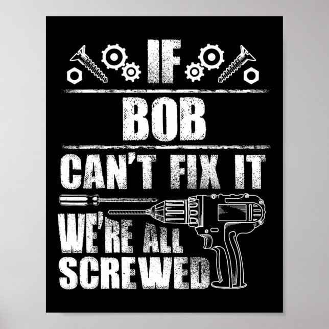 Geschenkname Fix Es Funny Geburtstag Personalisier Poster (Vorne)
