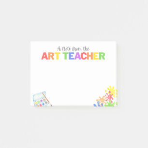 Geschenknotizen für Kunstlehrer an Grundschulen un Post-it Klebezettel