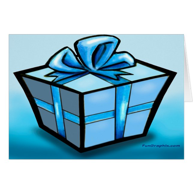 Geschenkpackung blau (Vorderseite (Horizontal))
